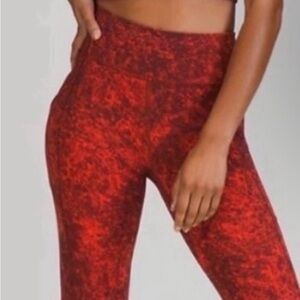Lululemon Athletica Red Textured Leggings